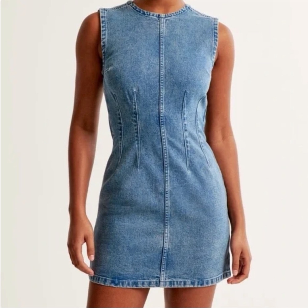 Abercrombie denim dress, wear layered or slvless